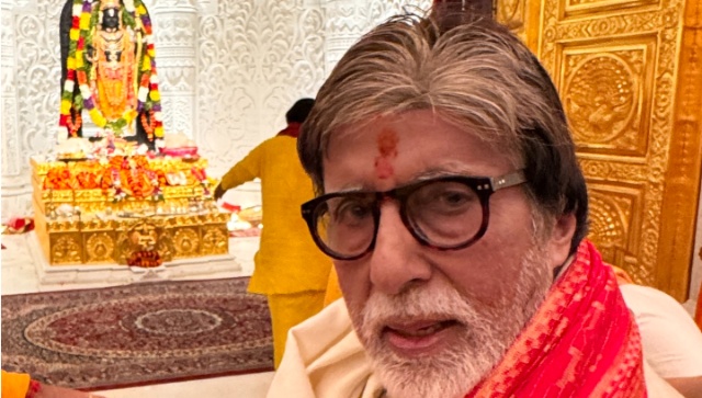 Amitabh Bachchan poses in front of Ram Lalla idol with folded hands, shares pics from Ayodhya Amitabh Bachchan poses in front of Ram Lalla idol with folded hands, shares pics from Ayodhya