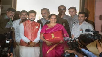 In 2019, Finance Minister Nirmala Sitharaman chose 'Bahi Khata' to carry the Budget papers and in 2020 she switched it with a tablet. File image/PTI