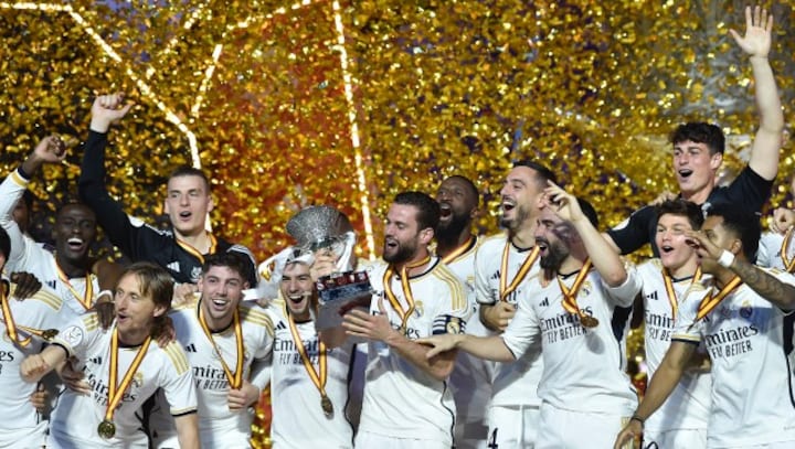 Spanish Super Cup: Vinicius scores hat-trick as Real Madrid thrash Barcelona to win title