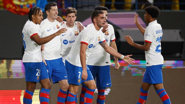 Robert Lewandowski scores as Barcelona crush Osasuna to set up Clasico Super Cup final Robert Lewandowski scores as Barcelona crush Osasuna to set up Clasico Super Cup final