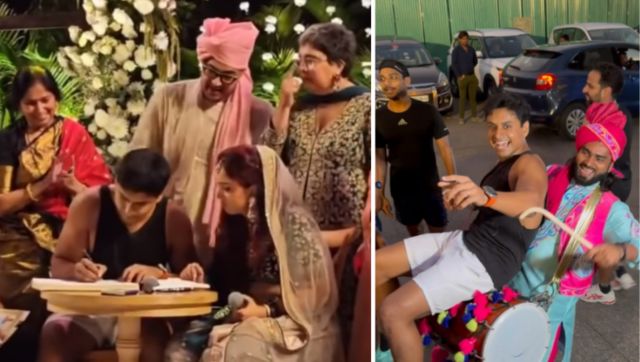 WATCH: Ira Khan ties the knot with Nupur Shikhare, groom wears sleeveless t-shirt and shorts for the wedding WATCH: Ira Khan ties the knot with Nupur Shikhare, groom wears sleeveless t-shirt and shorts for the wedding