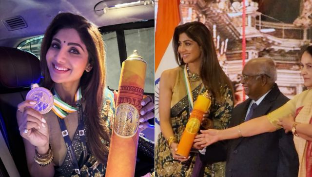 Shilpa Shetty feels 'immensely grateful and honoured' after receiving the 'Champions of Change 2023' award Shilpa Shetty feels 'immensely grateful and honoured' after receiving the 'Champions of Change 2023' award