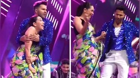 WATCH: Varun Dhawan pays tribute to father David Dhawan with Karisma Kapoor, dances to his iconic songs