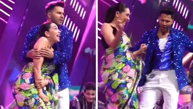 WATCH: Varun Dhawan pays tribute to father David Dhawan with Karisma Kapoor, dances to his iconic songs WATCH: Varun Dhawan pays tribute to father David Dhawan with Karisma Kapoor, dances to his iconic songs