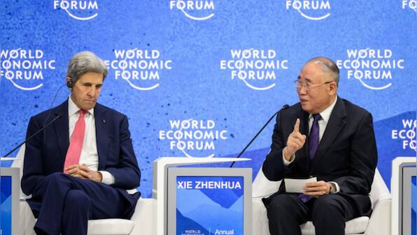 American convoy in Davos are unsettled by 'sizable' Chinese delegation