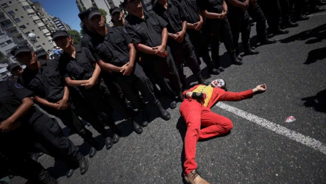 Argentina labour unions march in largest-ever strike against Prez Milei's cuts Argentina labour unions march in largest-ever strike against Prez Milei's cuts
