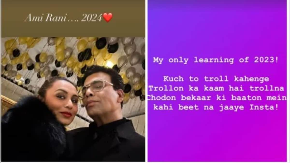 Karan Johar drops selfie with Rani Mukerji and a message for trolls as 2024 begins