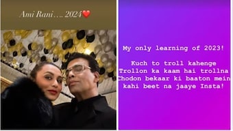 Karan Johar drops selfie with Rani Mukerji and a message for trolls as 2024 begins