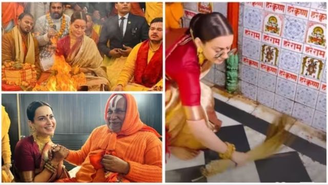 WATCH: Kangana Ranaut sweeps the floor at Ayodhya's Hanuman Garhi Temple, talks about the arrival of 'King of Ayodhya' WATCH: Kangana Ranaut sweeps the floor at Ayodhya's Hanuman Garhi Temple, talks about the arrival of 'King of Ayodhya'