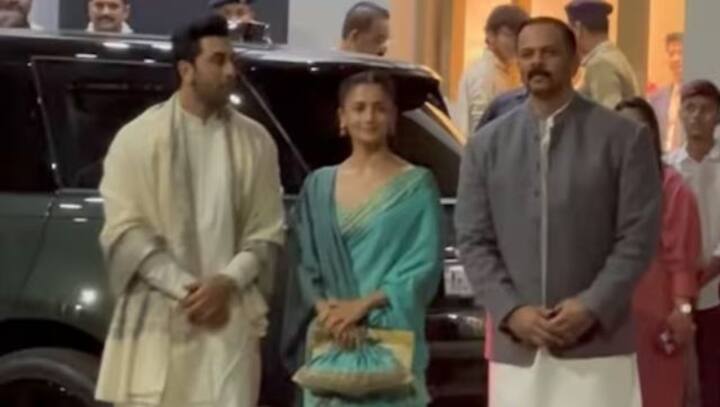 WATCH: Ranbir Kapoor dons a 'Dhoti', Alia Bhatt stuns in traditional attire as they leave for Ayodhya