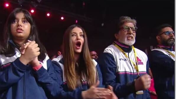 Aishwarya Rai-Abhishek Bachchan cheer for actor's Kabaddi team along with Amitabh Bachchan amid separation rumours