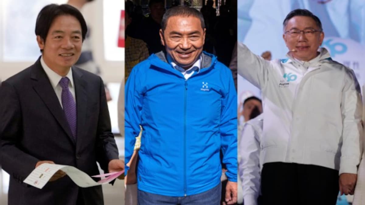 Who are the three men in the race to become Taiwan president?