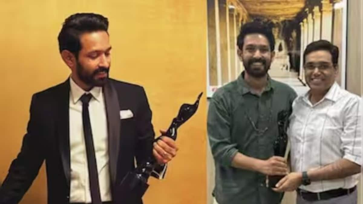 12th Fail: Vikrant Massey meets IPS Manoj Kumar Sharma after winning Best Actor trophy at 69th Filmfare Awards