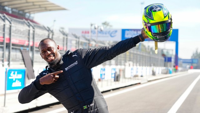 Watch: Usain Bolt drives record-breaking Formula E car Watch: Usain Bolt drives record-breaking Formula E car