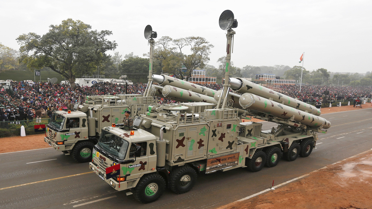 Indian Army's BrahMos weapon systems are displayed during a full dress rehearsal for the Republic Day parade in New Delhi, 23 January 2015. Reuters File Photo Indian Army's BrahMos weapon systems are displayed during a full dress rehearsal for the Republic Day parade in New Delhi, 23 January 2015. Reuters File Photo