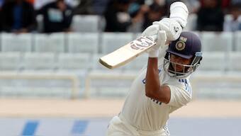 Yashasvi Jaiswal bats during the fourth Test between India and England in Ranchi. Reuters 