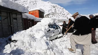 Overnight on Sunday, an avalanche raced through the village of Nakre in the Tatin valley of Nuristan, covering houses in debris and snow Image Courtesy Reuters