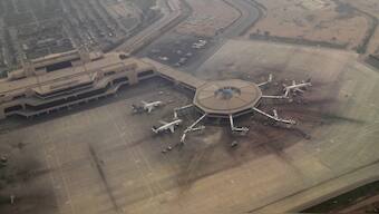 An arial view of the airplane hub at the airport in Karachi, Pakistan. Reuters