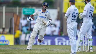 Dhruv Jurel celebrates after guiding India to victory over England in Ranchi test. AP