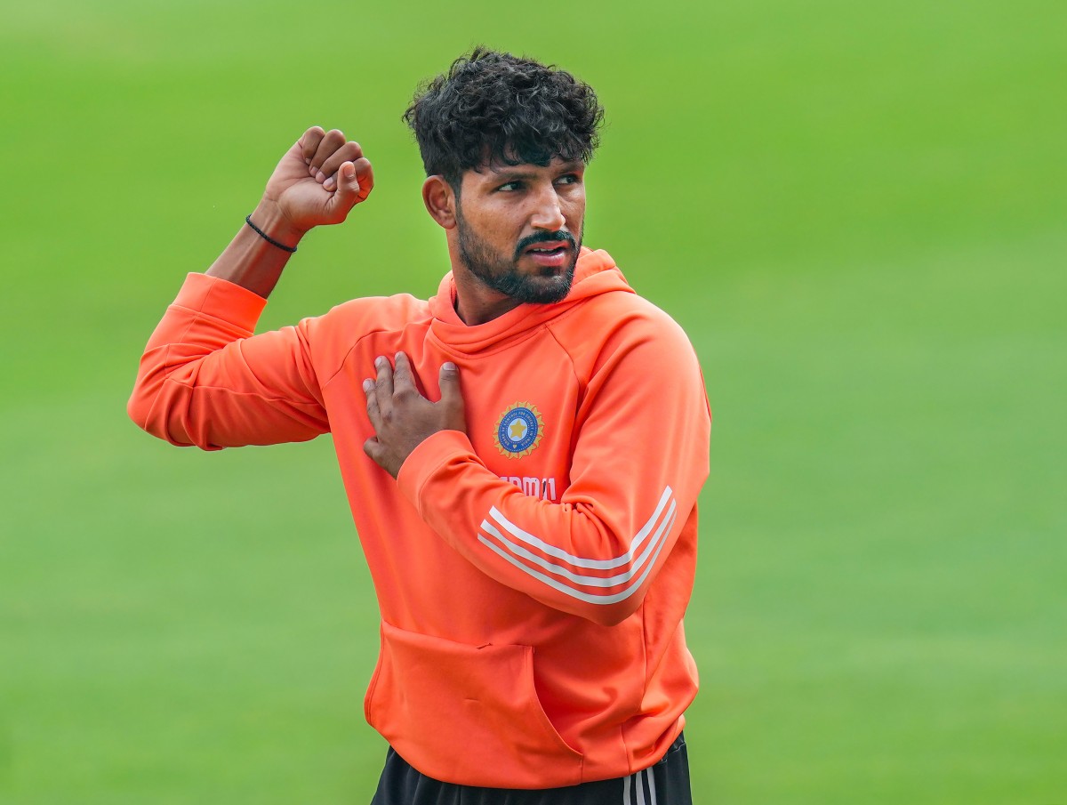 Dhruv Jurel during a practice session in the India-England Test series. PTI Dhruv Jurel during a practice session in the India-England Test series. PTI