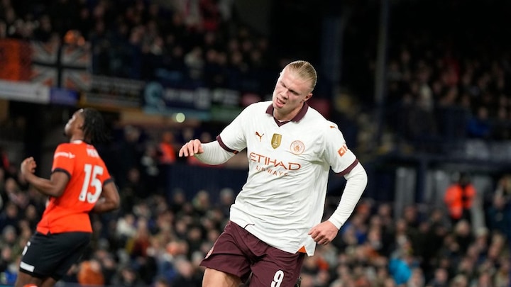 WATCH: Erling Haaland's five goals as Man City crush Luton to reach quarterfinals