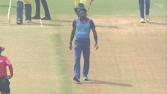 Hardik Pandya is captaining Reliance 1 team in the DY Patil T20 tournament. Image: JioCinema