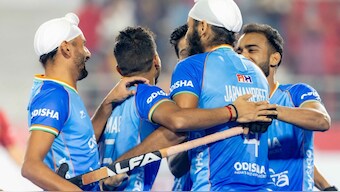 India and Spain were locked at 2-2 after regulation time in the FIH Pro League. India triumphed in the shootout that followed. Image: Adimazes/Hockey India