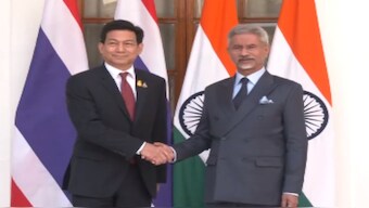 External Affairs Minister S Jaishankar with Thailand's Foreign Minister Parnpree Bahiddha-Nukara. ANI