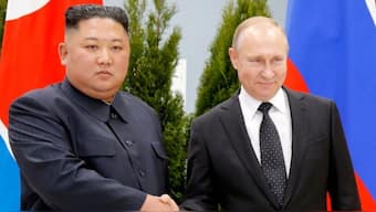 Russian President Vladimir Putin and North Korea's leader Kim Jong Un. FILE/AP.