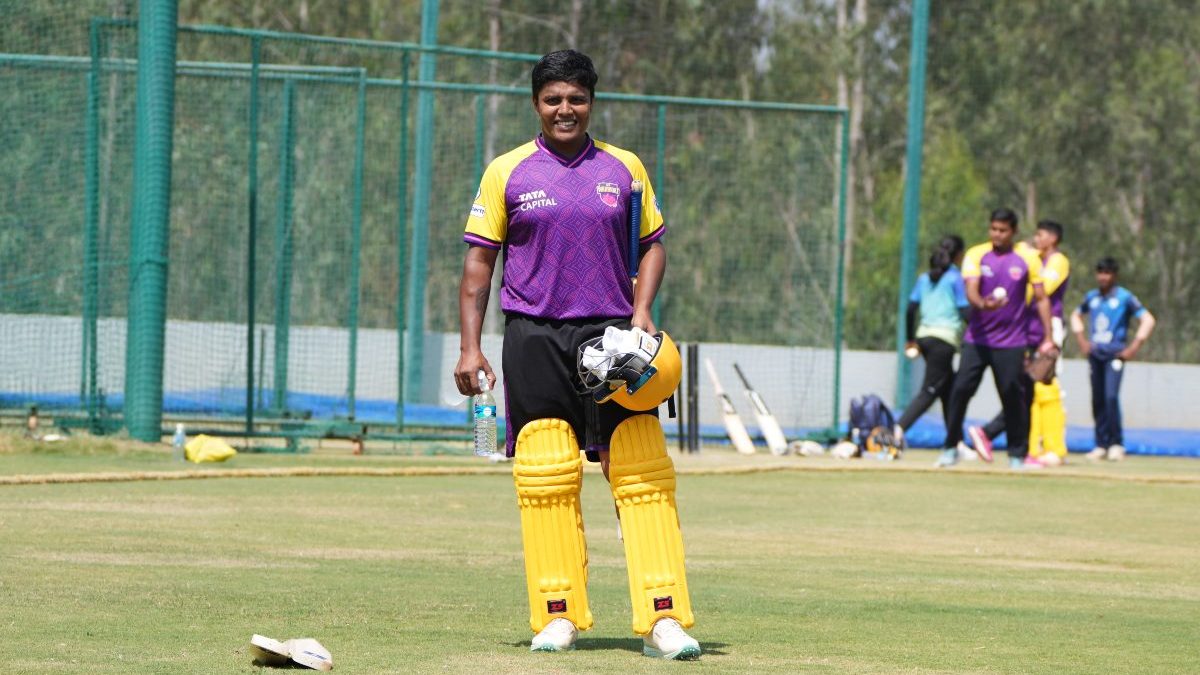 Kiran Navgire during a UP Warriorz training session ahead of WPL 2024. Image: UPW Kiran Navgire during a UP Warriorz training session ahead of WPL 2024. Image: UPW