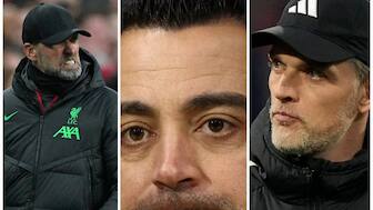 Jurgen Klopp, Xavi Hernandez and Thomas Tuchel will leave their respective clubs at the end of the ongoing season. AP 