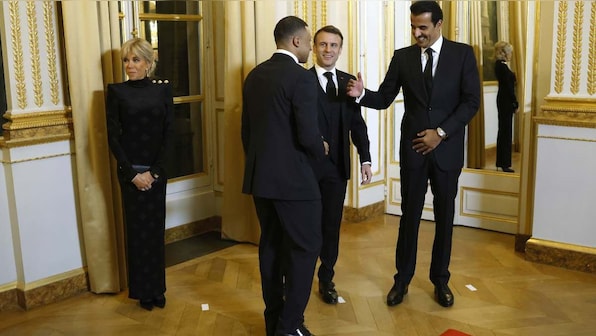 Kylian Mbappe meets France president Emmanuel Macron, Emir of Qatar | firstclasssoccer
