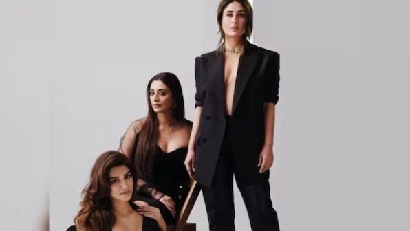 The Crew Teaser Kareena Kapoor Tabu And Kriti Sanon Gear Up To Take Off This March Firstpost 8214