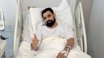 Mohammed Shami shared pictures from hospital bed after undergoing surgery. Image: Mohammed Shami X account