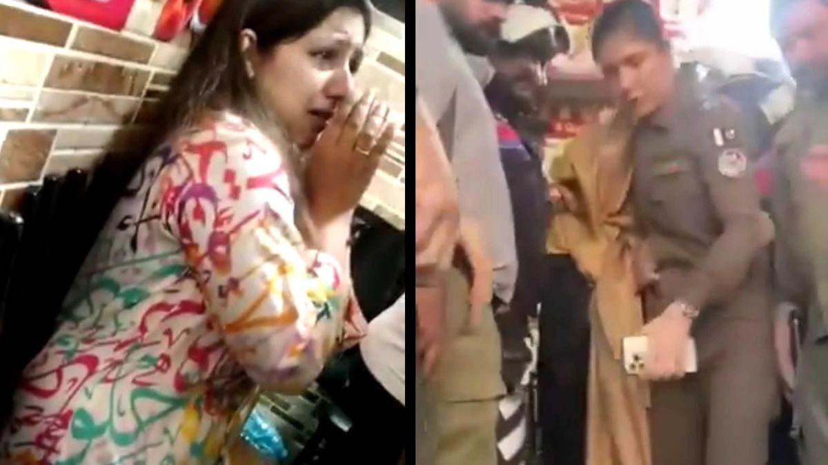 The police released a video of the woman concealing her face with her hands while protesters surrounded her and yelled at her Image Courtesy Agencies The police released a video of the woman concealing her face with her hands while protesters surrounded her and yelled at her Image Courtesy Agencies