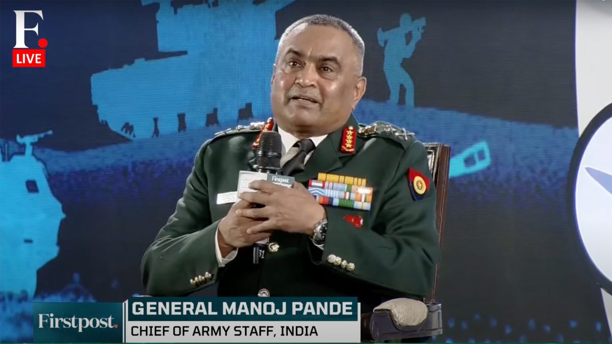 India is prepared to capitalise on the potential that disruptive technologies like AI and Quantum Computing, revealed Chief of Army Staff General, Manoj Pande at the Firstpost Defence Summit. Image Credit: Firstpost India is prepared to capitalise on the potential that disruptive technologies like AI and Quantum Computing, revealed Chief of Army Staff General, Manoj Pande at the Firstpost Defence Summit. Image Credit: Firstpost