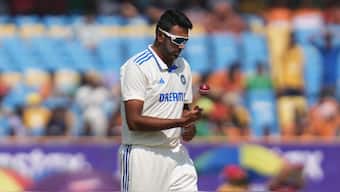 Ravichandran Ashwin was seen practising during the tea interval on Day 4 of the third Test in Rajkot. Sportzpics