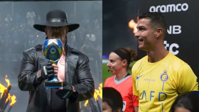 Ronaldo left stunned as WWE superstar The Undertaker makes appearance at Riyadh Season Cup final Ronaldo left stunned as WWE superstar The Undertaker makes appearance at Riyadh Season Cup final