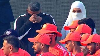 Watch: Tears of joy for Sarfaraz Khan's father as son receives Test cap