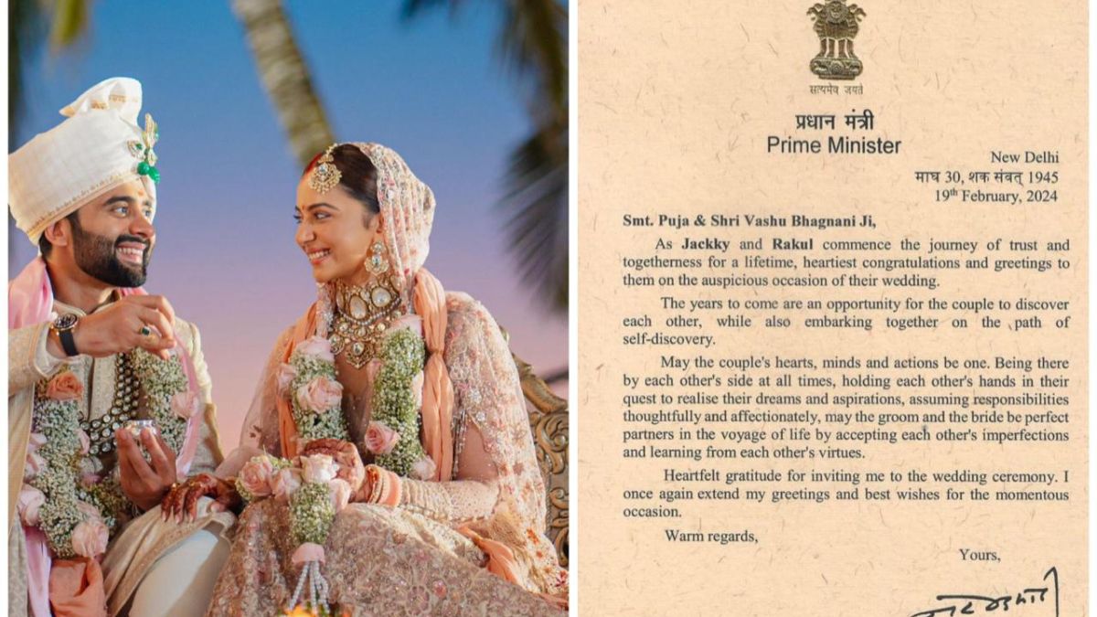 Prime Minister Narendra Modi congratulates newly married couple Rakul Preet Singh and Jackky Bhagnani, actress reacts Prime Minister Narendra Modi congratulates newly married couple Rakul Preet Singh and Jackky Bhagnani, actress reacts