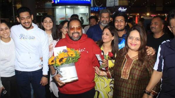 WATCH: Shankar Mahadevan returns to India after first Grammy win, distributes chocolates at airport