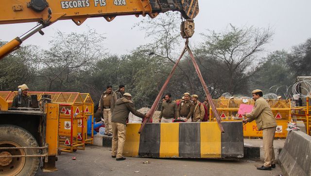 Concrete barricades, sealed borders: WATCH how Delhi Police secures capital as farmers' protest intensify Concrete barricades, sealed borders: WATCH how Delhi Police secures capital as farmers' protest intensify