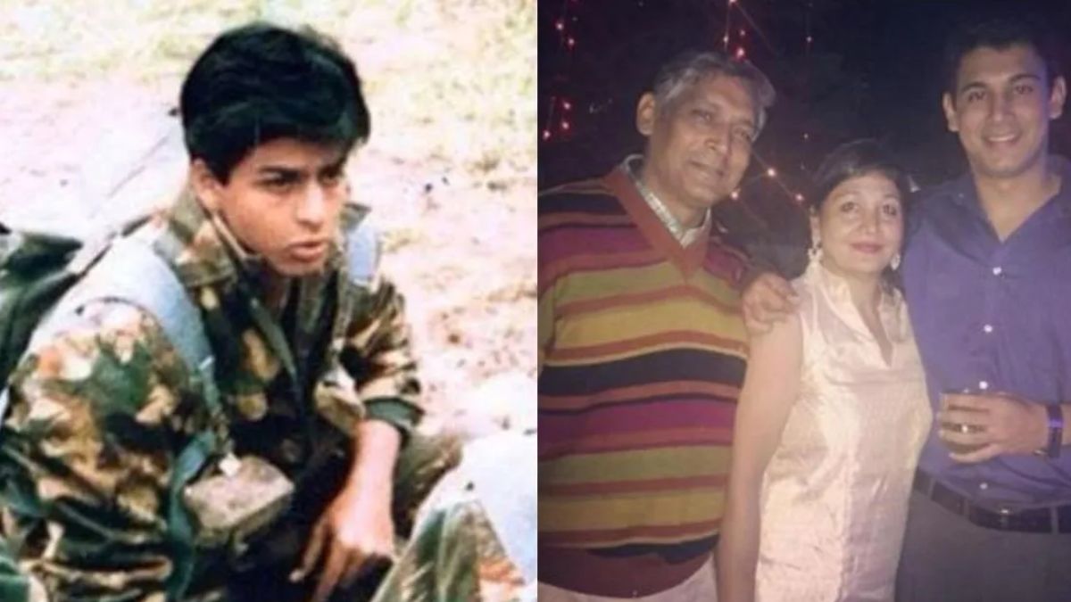 Shah Rukh Khan meets parents of martyred Squadron Leader who named their son after his name in 'Fauji' Shah Rukh Khan meets parents of martyred Squadron Leader who named their son after his name in 'Fauji'