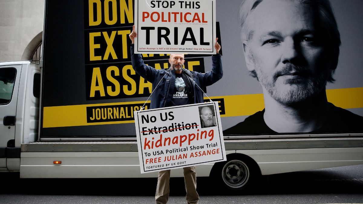 The 52-year-old Assange is being tried on 18 counts by US authorities in connection with the well-publicized disclosure by WikiLeaks of enormous amounts of classified diplomatic and military cables Image Courtesy Reuters The 52-year-old Assange is being tried on 18 counts by US authorities in connection with the well-publicized disclosure by WikiLeaks of enormous amounts of classified diplomatic and military cables Image Courtesy Reuters