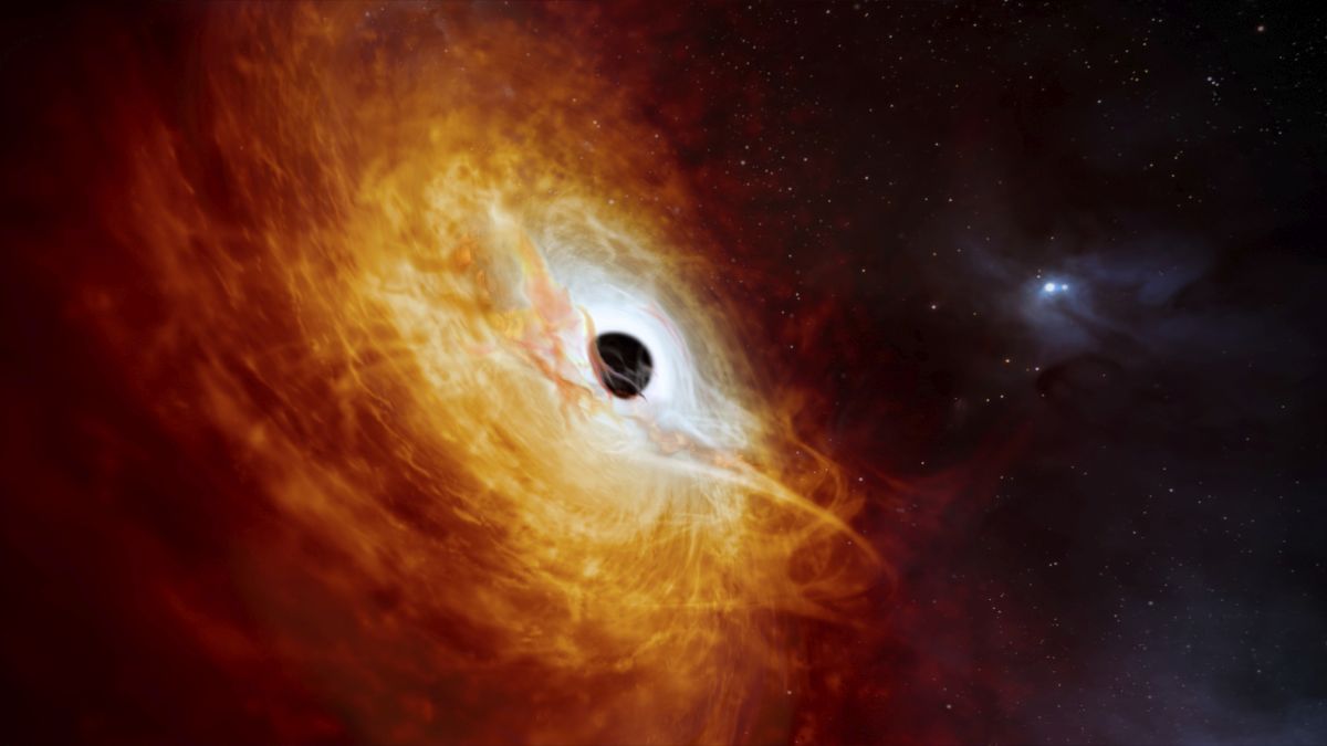What’s the brightest object in the universe? A black hole that eats a Sun a day What’s the brightest object in the universe? A black hole that eats a Sun a day