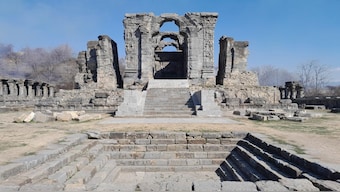 The Sun temple at Martand, Jammu and Kashmir