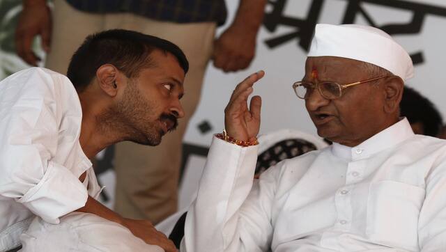 arvind kejriwal with anna hazare