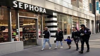 People walk past a Sephora in the Manhattan borough of New York City. Reuters/Representative Image