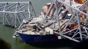 The collision with the bridge, which stretches 2.6 kilometres and was used by 12 million vehicles last year, took place at 1.28 am.  Reuters