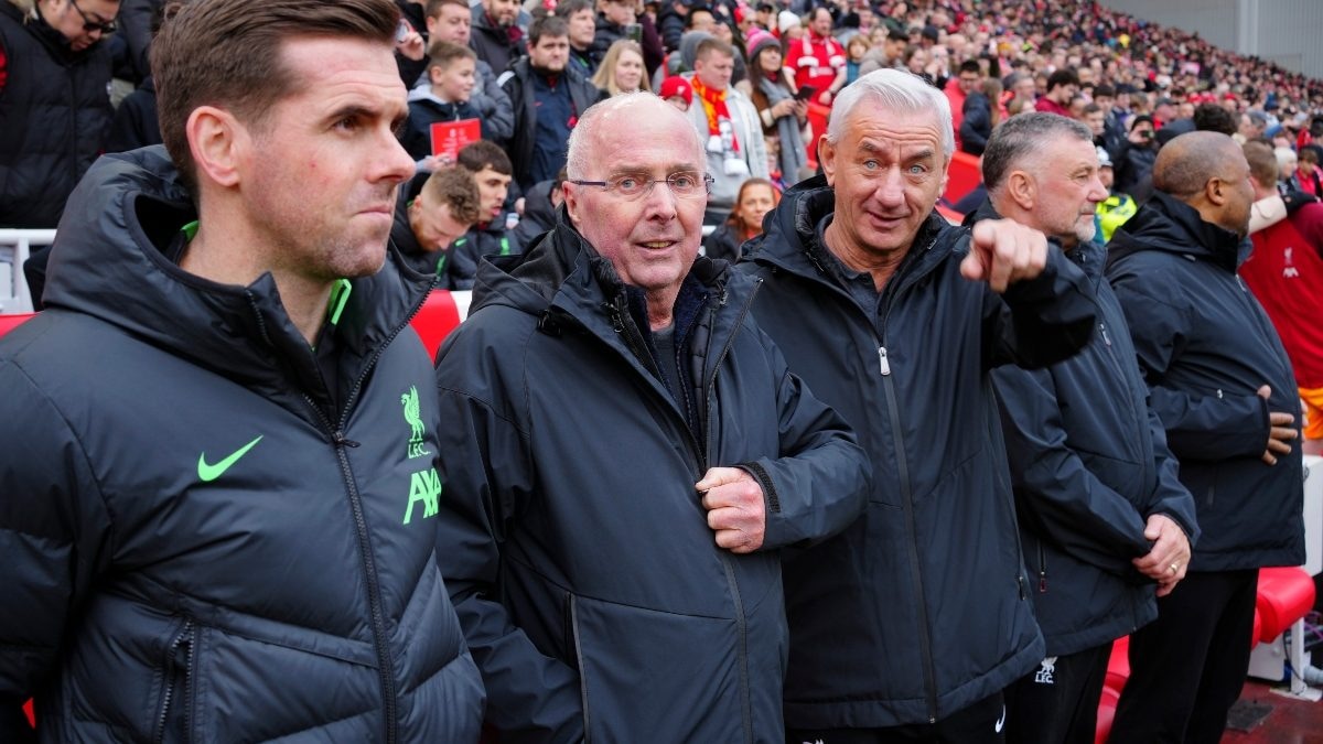 Watch: Sven-Goran Eriksson fulfils lifelong dream as he manages Liverpool Legends in charity game against Ajax Legends